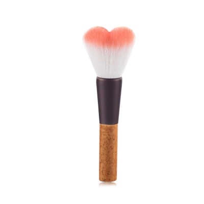 New Hot Product Factory Free Sample Single Heart Shape Makeup Kabuki Brush With Customize Logo