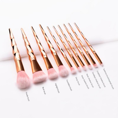 New Design Cosmetic Face Foundation Power Eyeshadow Blush Make Up Brush Kit