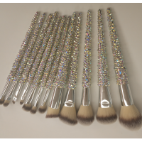 12pcs luxury diamond makeup brush